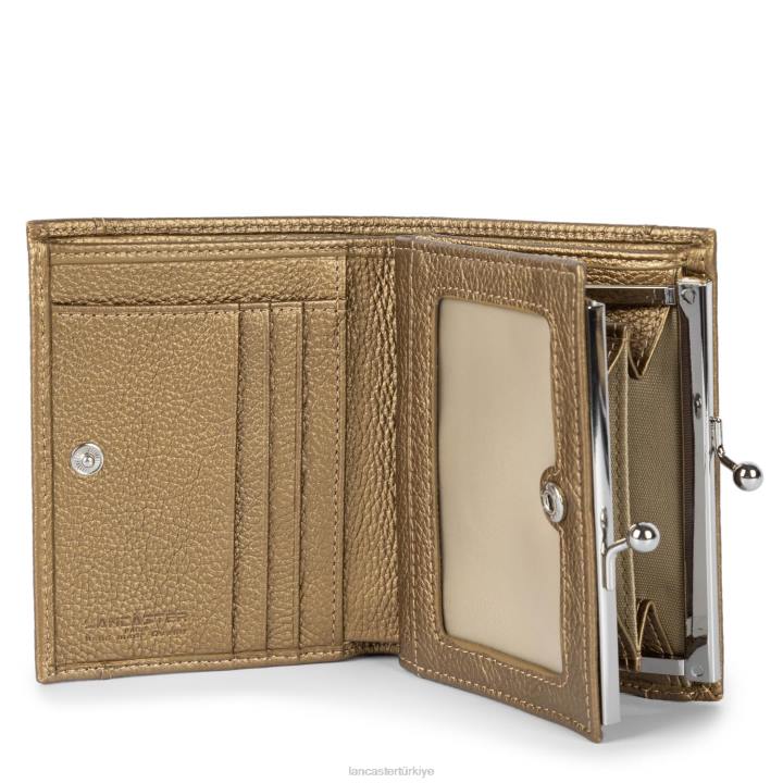 kadınlar bozuk para cüzdanı foulonne pm altın antika Lancaster Paris aksesuar H0LP4841