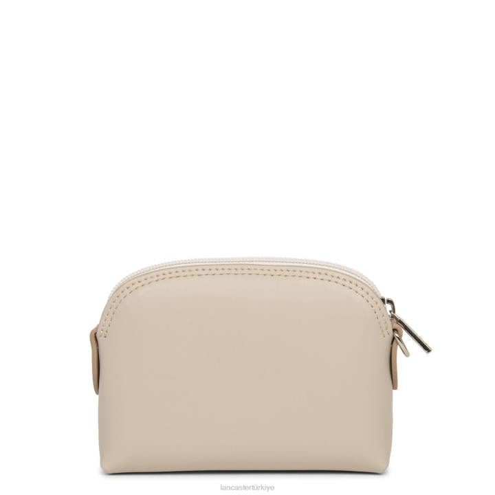 kadınlar bozuk para cüzdanı pürüzsüz galet rose-ekru-çıplak Lancaster Paris aksesuar H0LP853