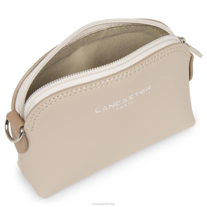 kadınlar bozuk para cüzdanı pürüzsüz galet rose-ekru-çıplak Lancaster Paris aksesuar H0LP853