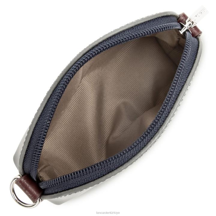 kadınlar bozuk para cüzdanı pürüzsüz gris bleu fonce-bordo Lancaster Paris aksesuar H0LP856