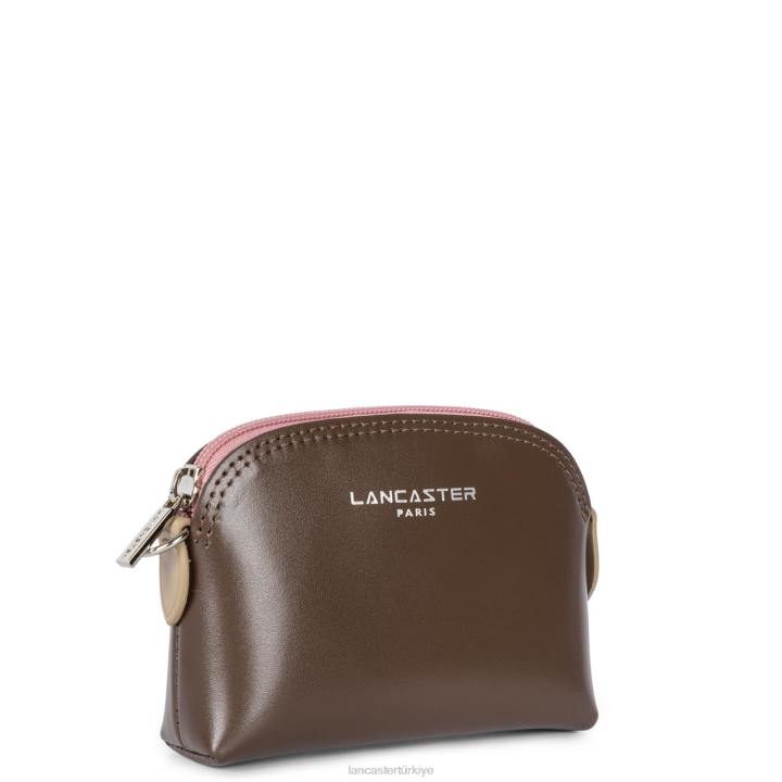 kadınlar bozuk para cüzdanı pürüzsüz marron-rose antika-çıplak Lancaster Paris aksesuar H0LP846