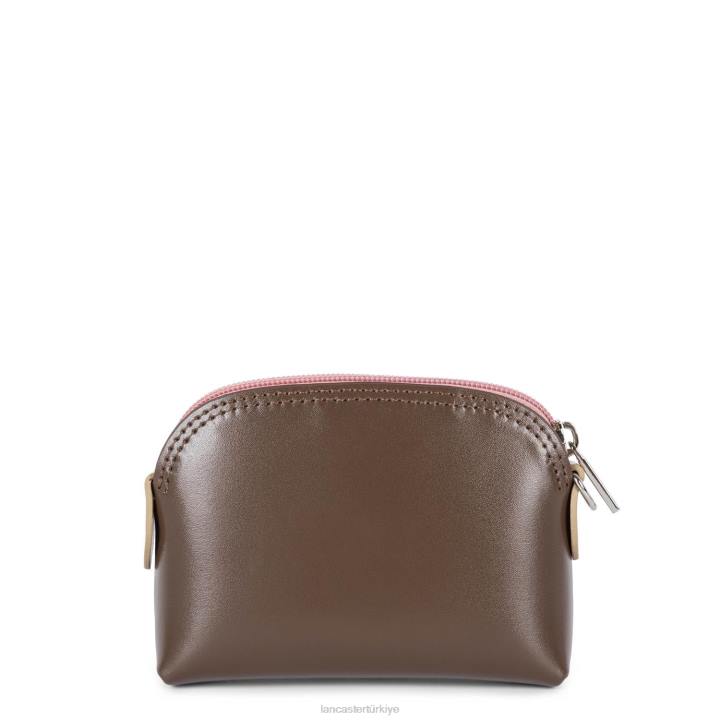 kadınlar bozuk para cüzdanı pürüzsüz marron-rose antika-çıplak Lancaster Paris aksesuar H0LP846