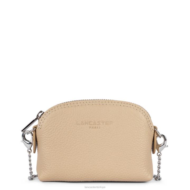 kadınlar küçük bozuk para cüzdanı foulonne pm bej fonce Lancaster Paris aksesuar H0LP4829