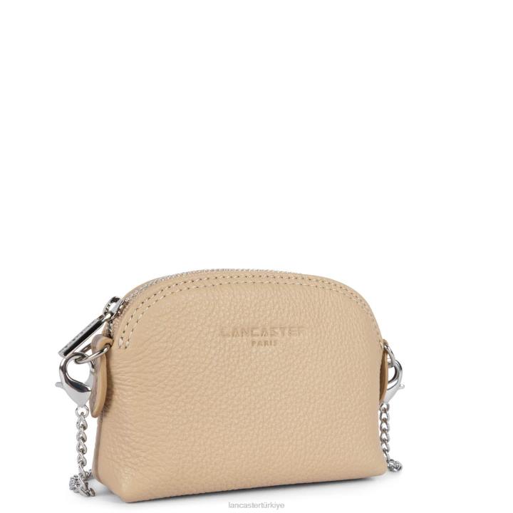 kadınlar küçük bozuk para cüzdanı foulonne pm bej fonce Lancaster Paris aksesuar H0LP4829