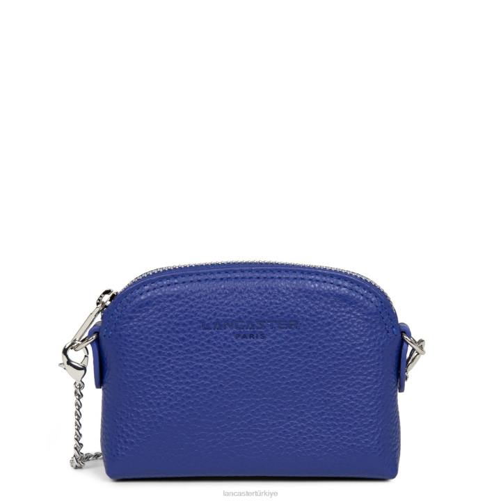 kadınlar küçük bozuk para cüzdanı foulonne pm bleu elektrik Lancaster Paris aksesuar H0LP4821