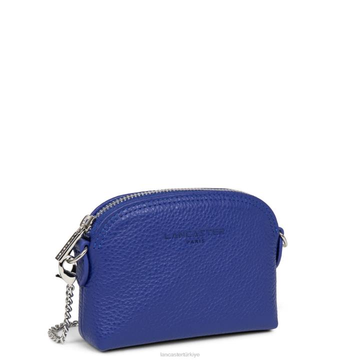 kadınlar küçük bozuk para cüzdanı foulonne pm bleu elektrik Lancaster Paris aksesuar H0LP4821