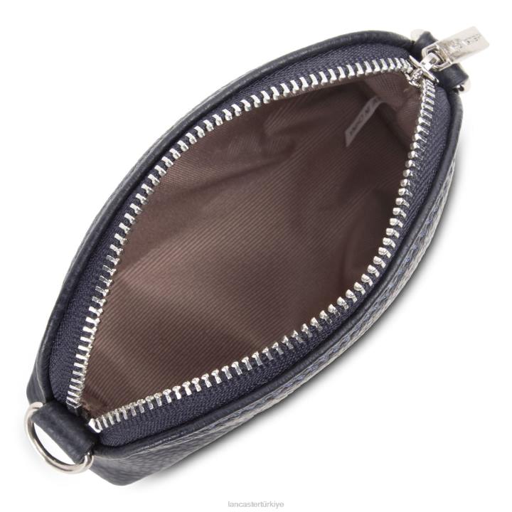 kadınlar küçük bozuk para cüzdanı foulonne pm mavi fonce Lancaster Paris aksesuar H0LP4813