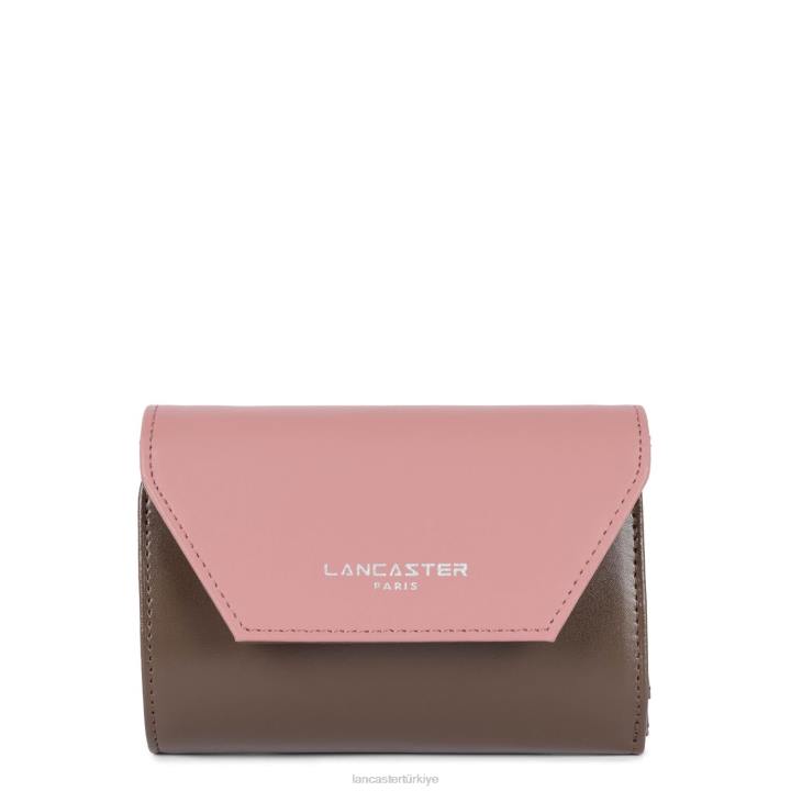 kadınlar sırt sırta cüzdan pürüzsüz marron-rose antika-çıplak Lancaster Paris aksesuar H0LP866