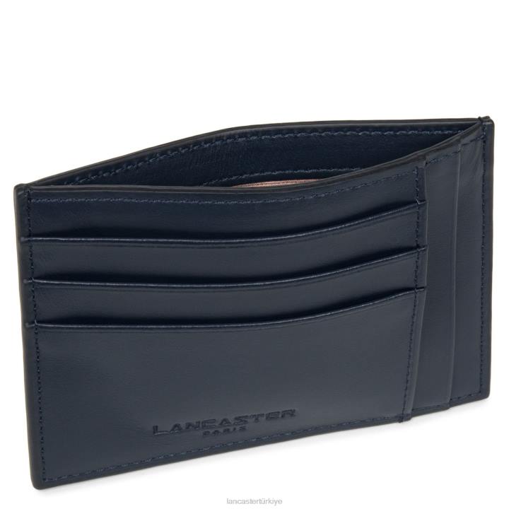 kadınlar kart sahibi parisienne pm mavi fonce Lancaster Paris aksesuar H0LP4766