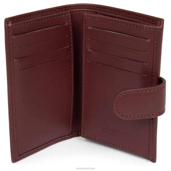 kadınlar kart tutucu pürüzsüz bordo Lancaster Paris aksesuar H0LP4778