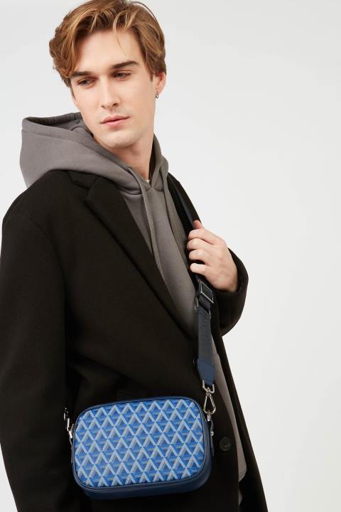 kadınlar çapraz çanta ikon it mavi Lancaster Paris çanta H0LP1295