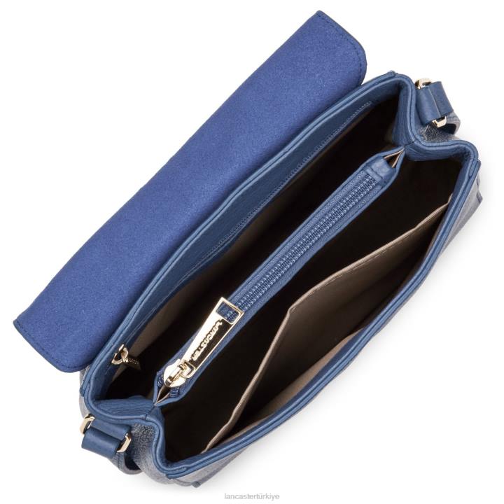kadınlar çapraz çanta mavi kot Lancaster Paris çanta H0LP594
