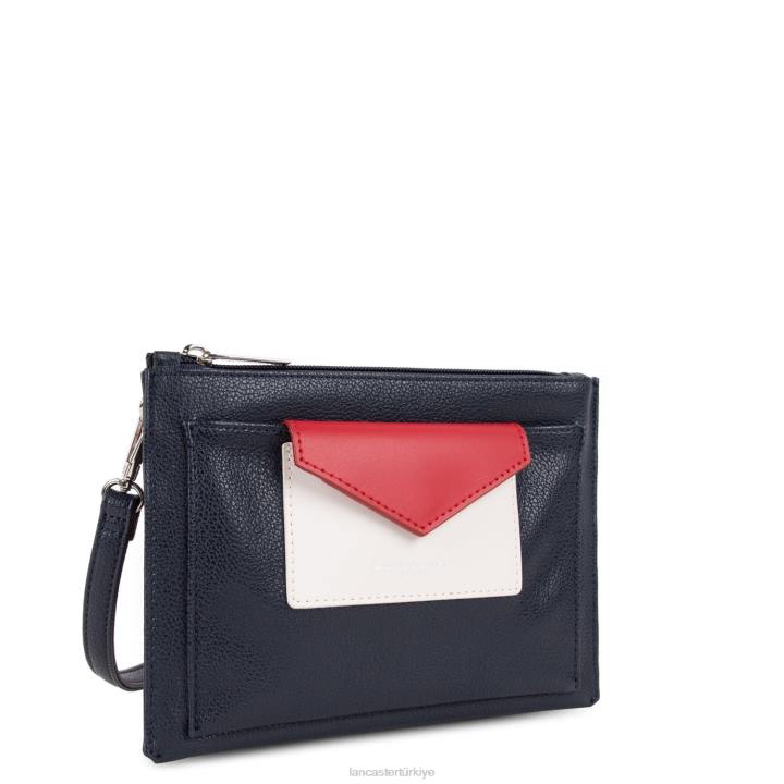 kadınlar çapraz çanta maya yeni bleu fonce-ekru-rouge Lancaster Paris çanta H0LP2320