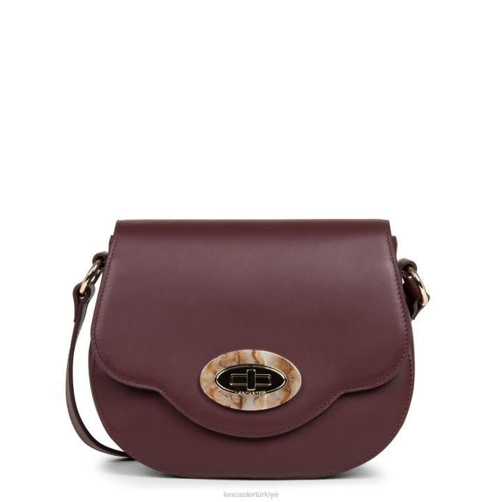 kadınlar çapraz çanta mermer dokunuşu bordo Lancaster Paris çanta H0LP2061