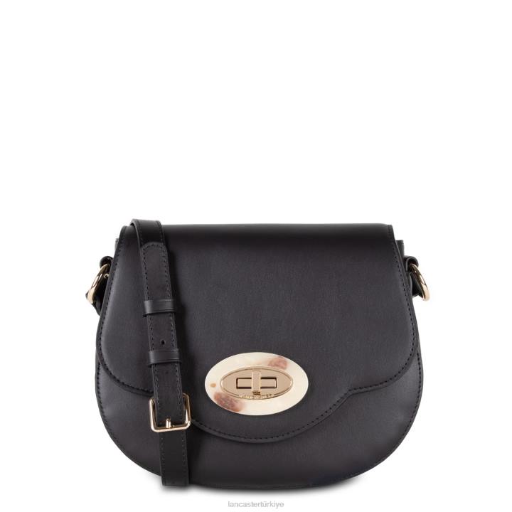 kadınlar çapraz çanta mermer dokunuşu kara Lancaster Paris çanta H0LP2066