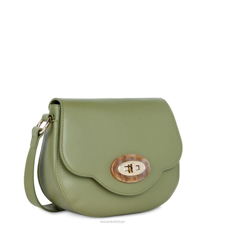 kadınlar çapraz çanta mermer dokunuşu zeytin Lancaster Paris çanta H0LP2063