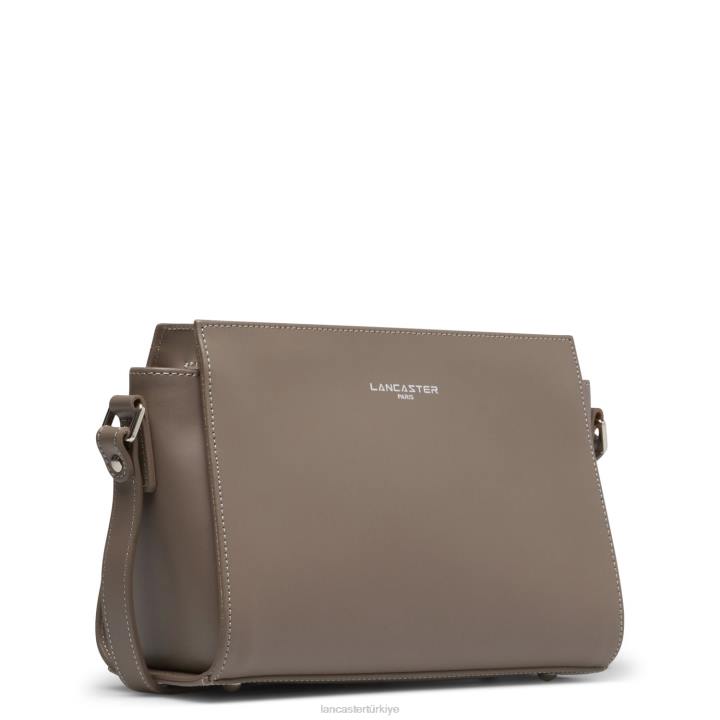 kadınlar çapraz çanta pürüzsüz boz kahverengi Lancaster Paris çanta H0LP759