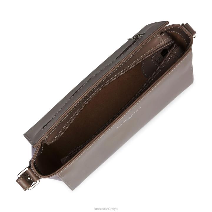 kadınlar çapraz çanta pürüzsüz boz kahverengi Lancaster Paris çanta H0LP759