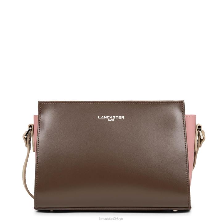 kadınlar çapraz çanta pürüzsüz marron-rose antika-çıplak Lancaster Paris çanta H0LP774