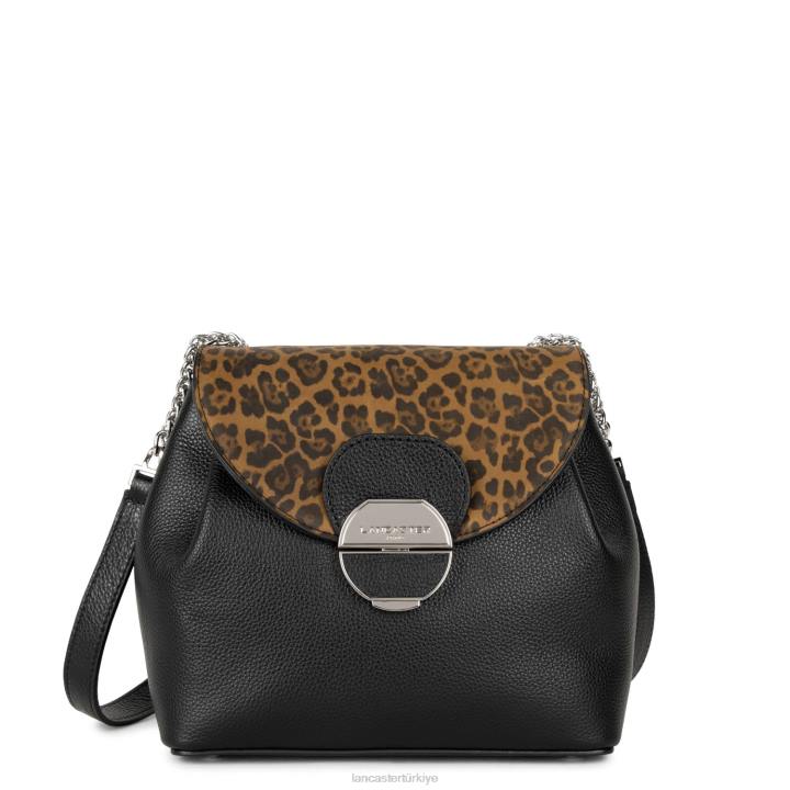 kadınlar çapraz çanta pia kara leopar Lancaster Paris çanta H0LP558
