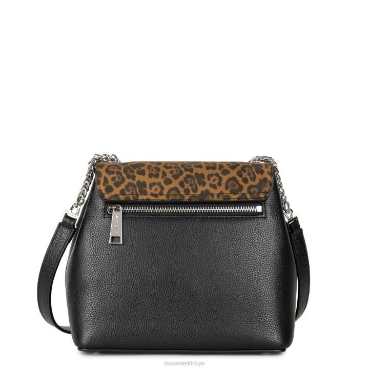 kadınlar çapraz çanta pia kara leopar Lancaster Paris çanta H0LP558