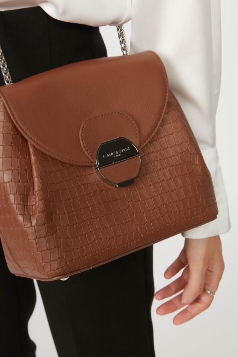 kadınlar çapraz çanta pia konyak timsahı Lancaster Paris çanta H0LP545