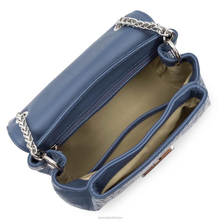 kadınlar çapraz çanta pia mavi timsah Lancaster Paris çanta H0LP550