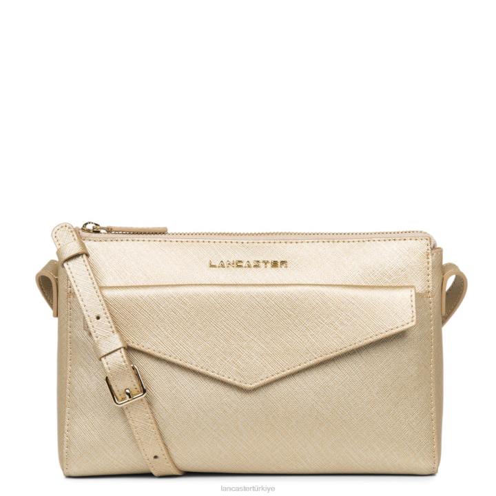 kadınlar çapraz askılı çanta Saffiano imzası Şampanya Lancaster Paris çanta H0LP2082