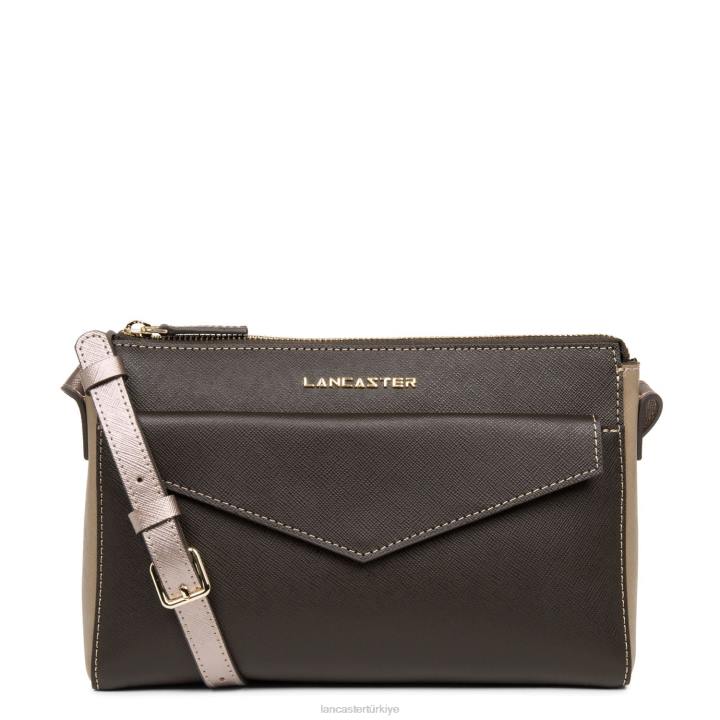 kadınlar çapraz askılı çanta Saffiano imzası cafe-vison-veya gül Lancaster Paris çanta H0LP2089