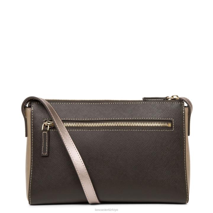 kadınlar çapraz askılı çanta Saffiano imzası cafe-vison-veya gül Lancaster Paris çanta H0LP2089