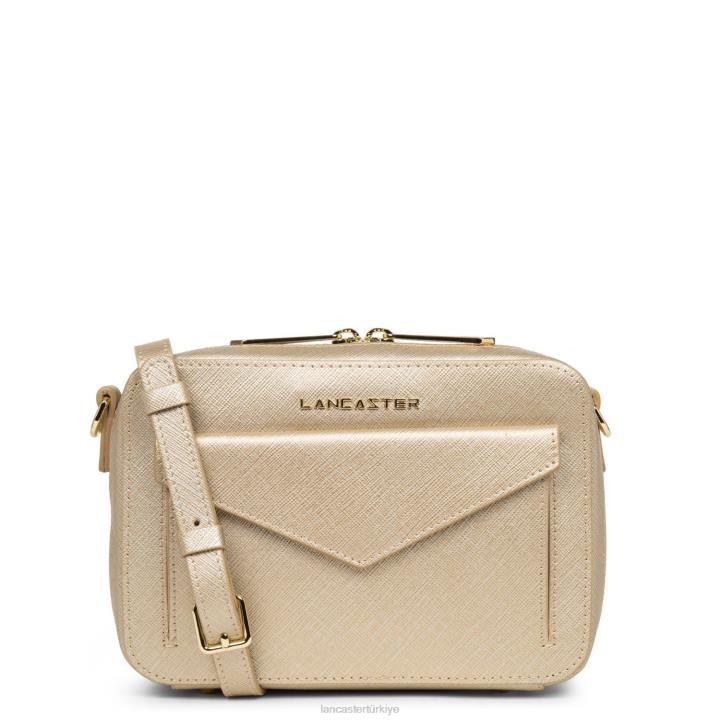 kadınlar çapraz askılı çanta Saffiano imzası yeni Şampanya Lancaster Paris çanta H0LP2095