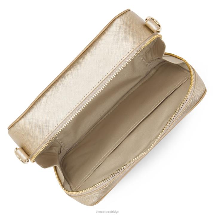 kadınlar çapraz askılı çanta Saffiano imzası yeni Şampanya Lancaster Paris çanta H0LP2095