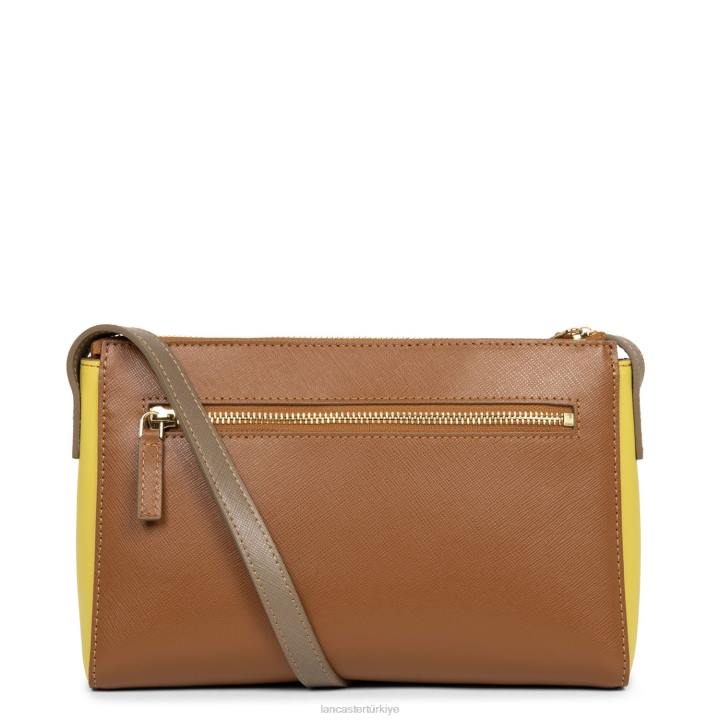 kadınlar çapraz askılı çanta Saffiano imzası yeni deve sarısı vison Lancaster Paris çanta H0LP2093