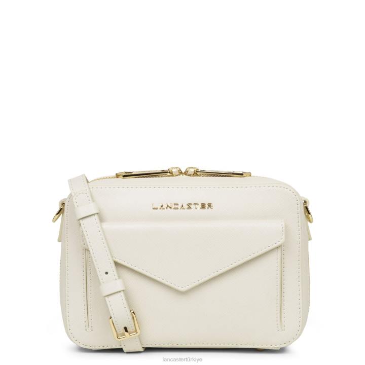 kadınlar çapraz askılı çanta Saffiano imzası yeni fildişi Lancaster Paris çanta H0LP2107