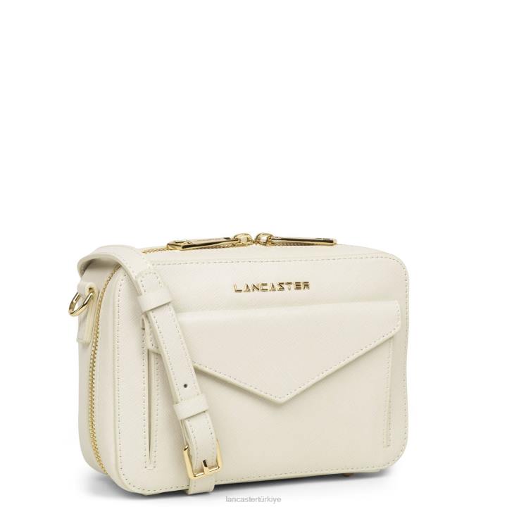kadınlar çapraz askılı çanta Saffiano imzası yeni fildişi Lancaster Paris çanta H0LP2107