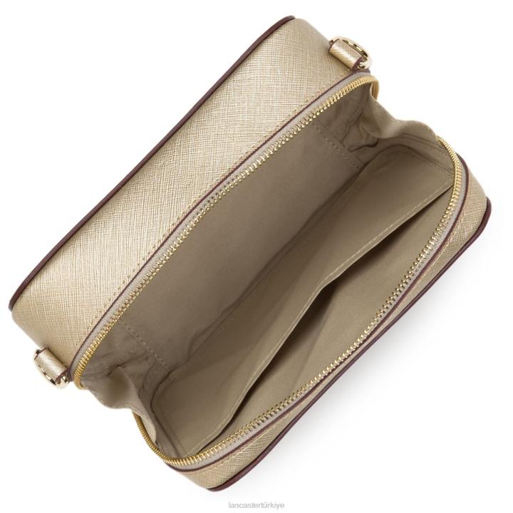 kadınlar çapraz askılı çanta Saffiano imzası yeni gül antika-şampanya-bordo Lancaster Paris çanta H0LP2098