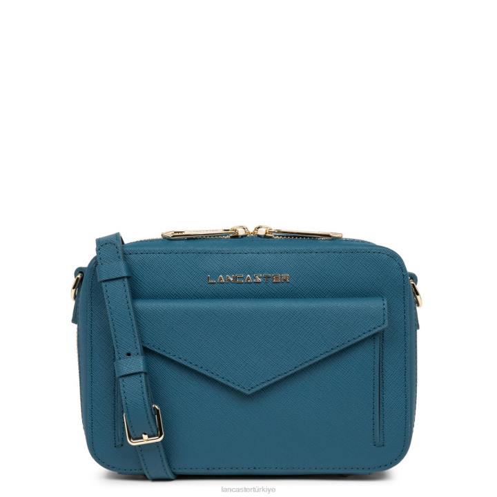kadınlar çapraz askılı çanta Saffiano imzası yeni mavi paon Lancaster Paris çanta H0LP2101