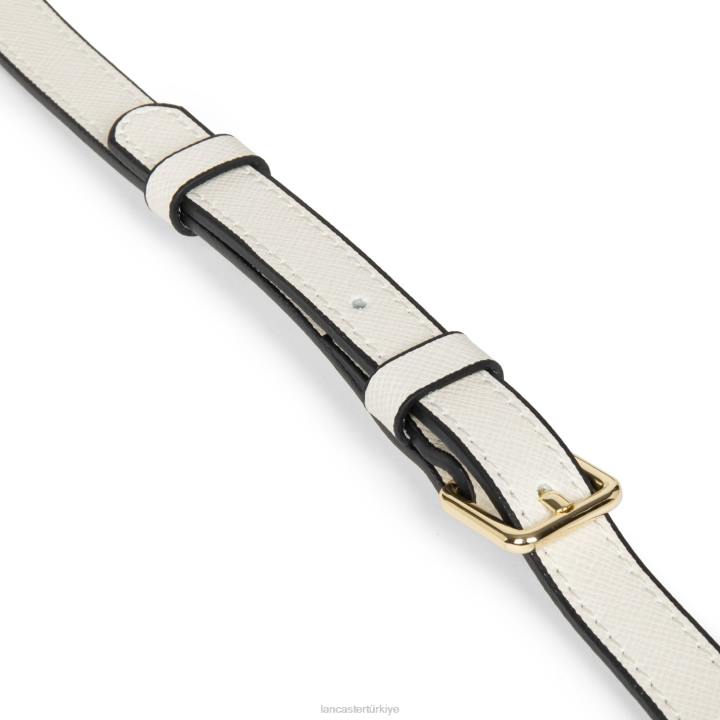 kadınlar çapraz askılı çanta Saffiano imzası yeni noir-şampanya-fildişi Lancaster Paris çanta H0LP2091