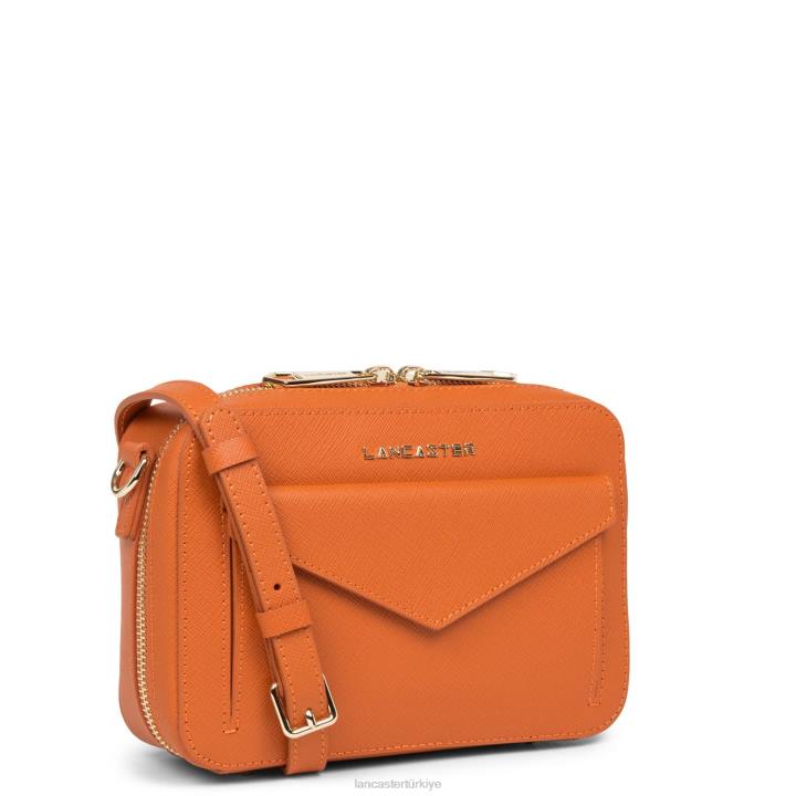 kadınlar çapraz askılı çanta Saffiano imzası yeni turuncu Lancaster Paris çanta H0LP2109