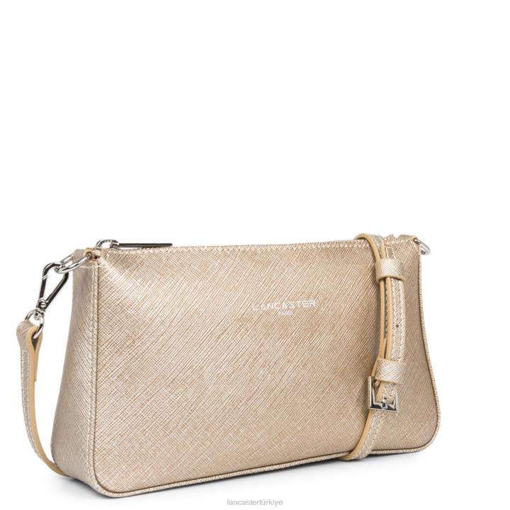 kadınlar çapraz askılı çanta Saffiano intemporel Şampanya Lancaster Paris çanta H0LP1943