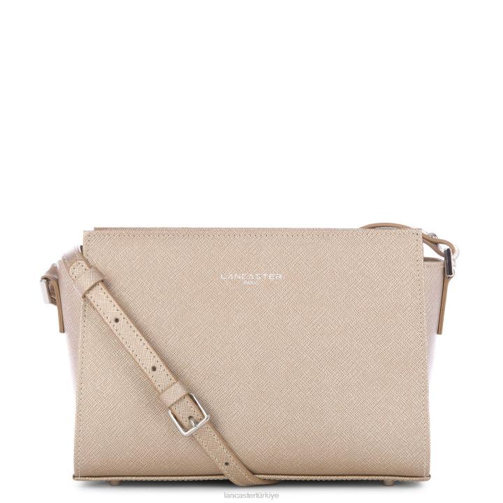 kadınlar çapraz askılı çanta Saffiano intemporel Şampanya Lancaster Paris çanta H0LP804