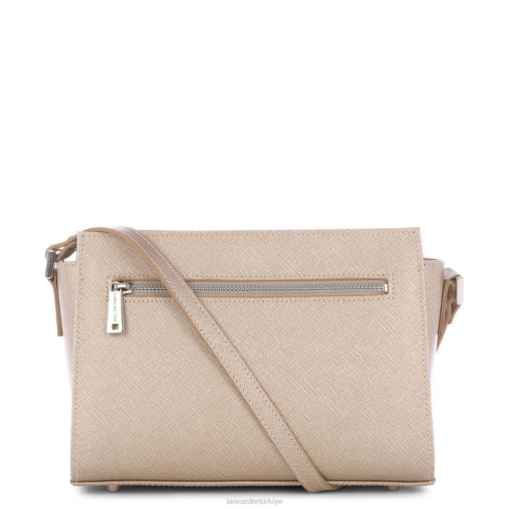 kadınlar çapraz askılı çanta Saffiano intemporel Şampanya Lancaster Paris çanta H0LP804