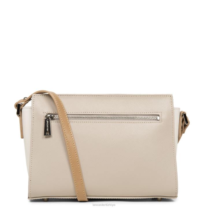 kadınlar çapraz askılı çanta Saffiano intemporel galet rose-ekru-çıplak Lancaster Paris çanta H0LP808