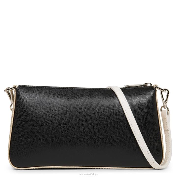 kadınlar çapraz askılı çanta Saffiano intemporel noir-şampanya-fildişi Lancaster Paris çanta H0LP1945