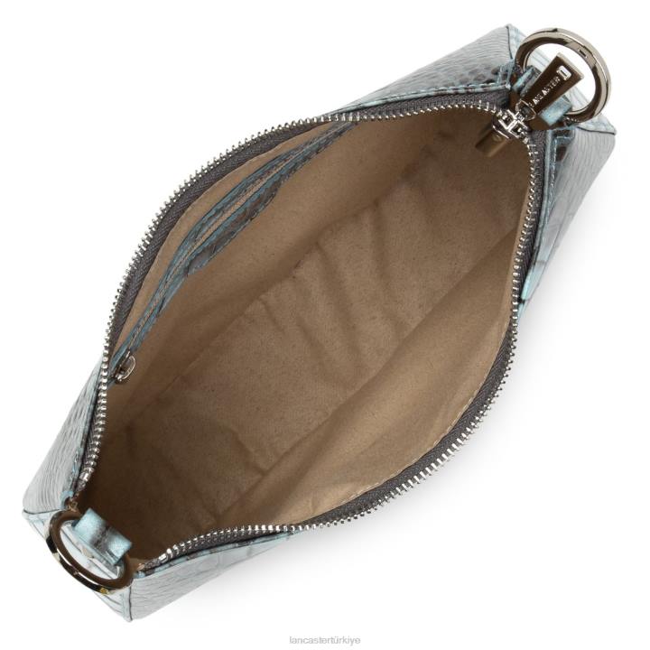 kadınlar çapraz askılı çanta croco hors serisi Ciel Cendre Lancaster Paris çanta H0LP2023