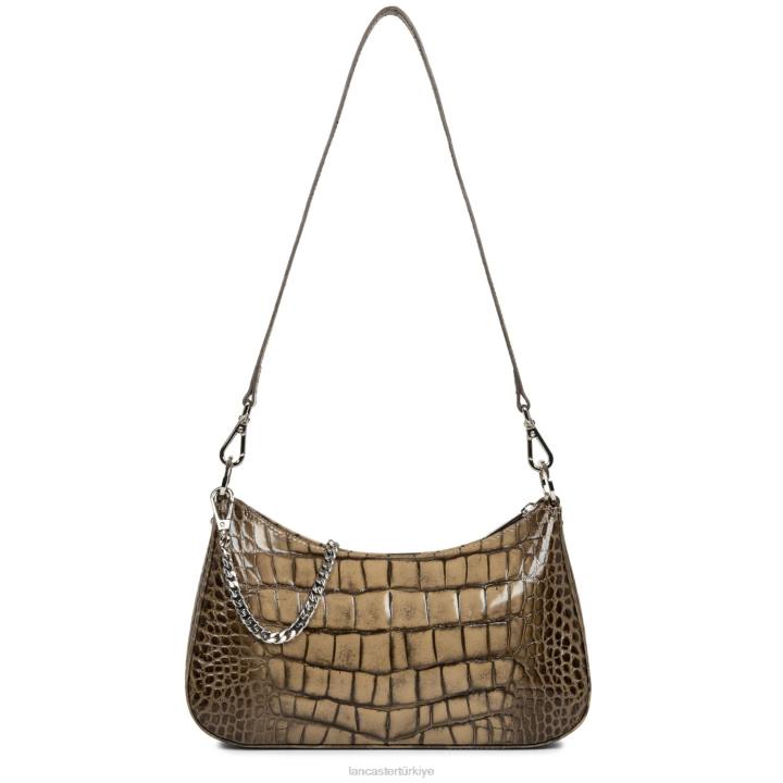 kadınlar çapraz askılı çanta croco hors serisi doğal Lancaster Paris çanta H0LP2025
