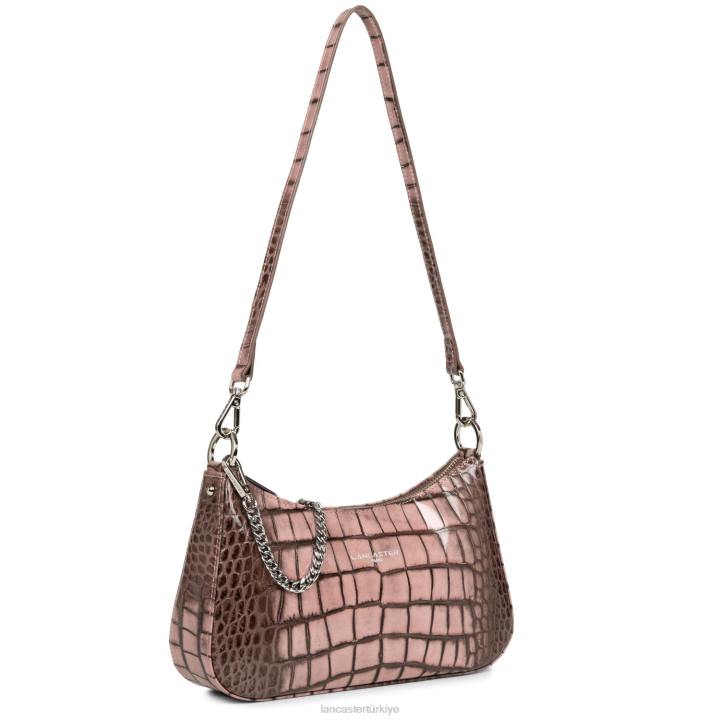 kadınlar çapraz askılı çanta croco hors serisi gül cendra Lancaster Paris çanta H0LP2026