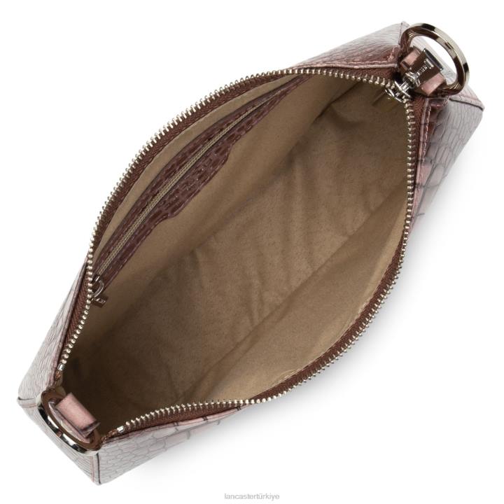 kadınlar çapraz askılı çanta croco hors serisi gül cendra Lancaster Paris çanta H0LP2026