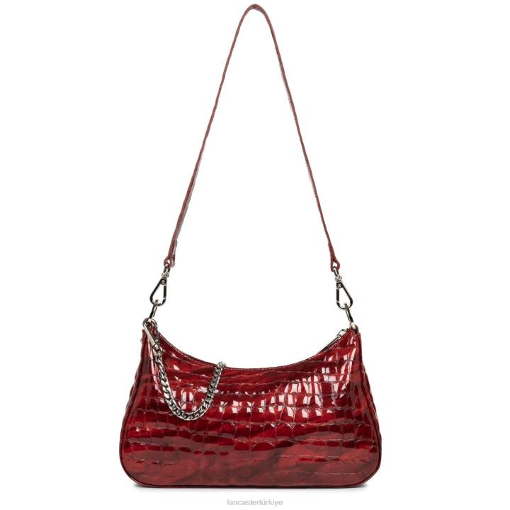 kadınlar çapraz askılı çanta croco hors serisi rubis vernis Lancaster Paris çanta H0LP2021