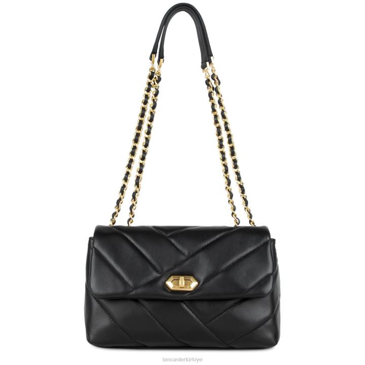 kadınlar çapraz askılı çanta croise matelasse kara Lancaster Paris çanta H0LP2147